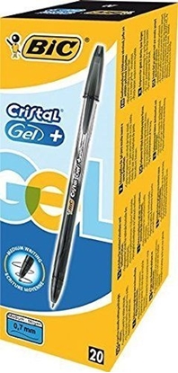 Изображение BIC gel pen CRISTALGEL 0.7 mm, black, Box 20 pcs. 721286