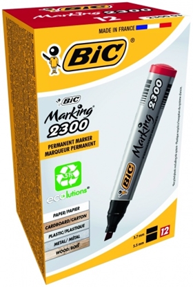 Picture of BIC permanent MARKER ECO 2300 B12 BCL RED EU, Box 12 pcs. 300034