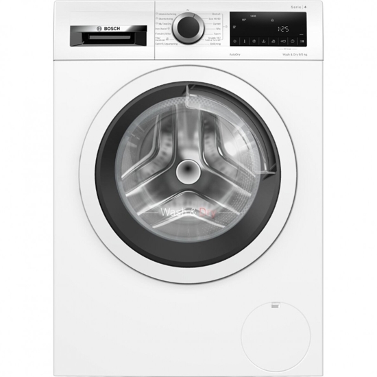 Picture of Bosch WNA144VLSN Washing Machine with Dryer, B/E, Front loading, Washing capacity 9 kg, Drying capacity 5 kg, 1400 RPM, White | Bosch | Washing Machine with Dryer | WNA144VLSN | Energy efficiency class B | Front loading | Washing capacity 9 kg | 1400 RPM 