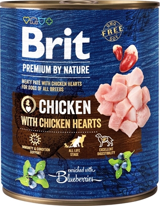 Picture of BRIT Premium by Nature Chicken with hearts - Wet dog food - 800 g