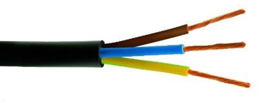 Picture of Cable 3x1.5mm² black (multicore, round) BVV-LL