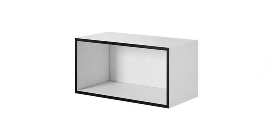 Picture of Cama open storage cabinet ROCO RO4 75/37/37 white/black