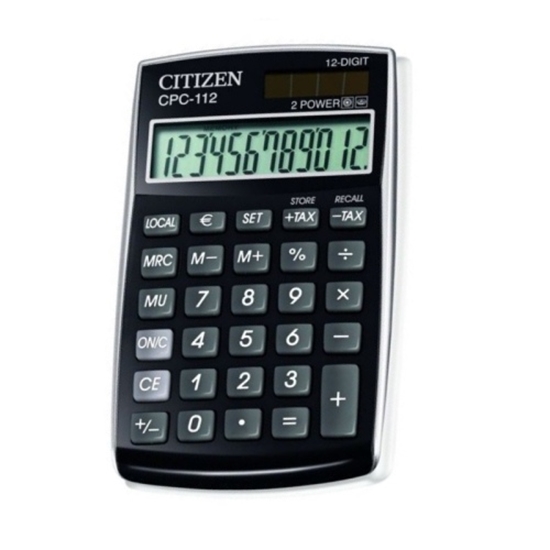 Picture of CITIZEN Pocket Calculator CPC-112BKWB black