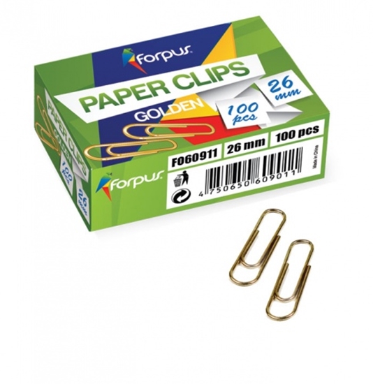 Picture of Clips Forpus, yellow metal, 26mm circular (100) 1104-006