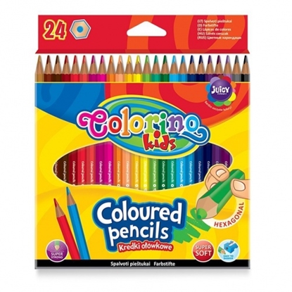Attēls no Colorino Kids Hexagonal coloured pencils 24 colours