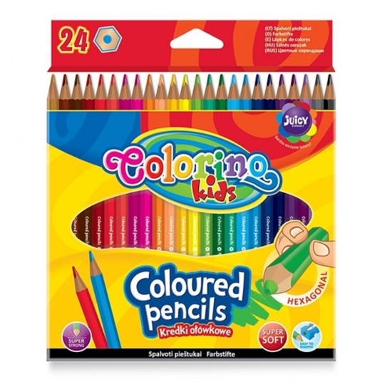 Picture of Colorino Kids Hexagonal coloured pencils 24 colours