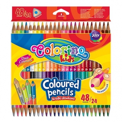 Attēls no Colorino Kids Triangular coloured pencils 24 pcs / 48 colours
