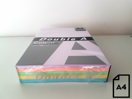 Picture of Colour paper Double A, 80g, A4, 100 sheets, Rainbow 3, 5 color
