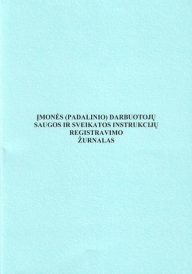 Picture of Darbuotojų saugos ir sveikatos instrukcijų registracijos žurnalas, A4 (24) 0720-033