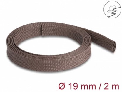 Attēls no Delock Braided Sleeve rodent resistant stretchable 2 m x 19 mm brown