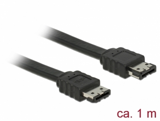 Picture of Delock Cable eSATA 3 Gb/s receptacle > eSATA receptacle 1 m black