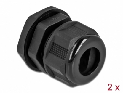 Изображение Delock Cable Gland PG16 for flat cable black 2 pieces