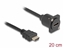 Attēls no Delock D-Type HDMI cable male to female black 20 cm