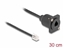 Picture of Delock D-Type RJ10 cable plug to jack black 30 cm
