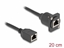 Изображение Delock D-Type RJ45 cable jack to jack Cat.5e black 20 cm