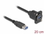 Attēls no Delock D-Type USB 5 Gbps Cable Type-A male to Type-A female black 20 cm