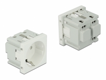 Attēls no Delock Easy 45 Grounded Power Socket 45 x 45 mm 10 pieces