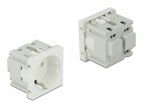 Picture of Delock Easy 45 Grounded Power Socket 45 x 45 mm 10 pieces