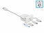 Picture of Delock Easy 45 Module USB 2.0 3 in 1 Retractable Cable USB Type-A to USB-C™, Micro USB and Lightning white