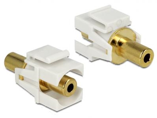 Picture of Delock Keystone modulis Stereo jack 3.5mm female - Stereo jack 3.5mm female, apzeltīts