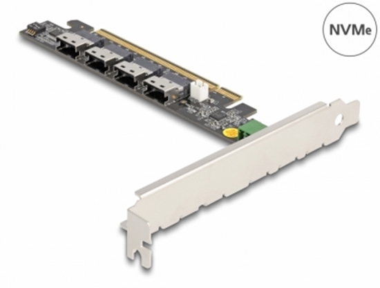Изображение Delock PCI Express x16 Card to 4 x internal SFF-8654 4i NVMe - Bifurcation