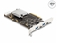Attēls no Delock PCI Express x8 Card with 2 x USB 20 Gbps USB Type-C™ female and 2 x USB 5 Gbps Type-A female - Quad Channel