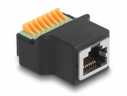 Picture of Delock RJ45 female to Terminal Block with push button Adapter