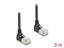 Picture of Delock RJ45 Network Cable Cat.6A S/FTP Slim 90° downwards / downwards angled 3 m black
