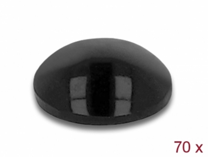 Attēls no Delock Rubber feet round self-adhesive 8 x 3 mm 70 pieces black