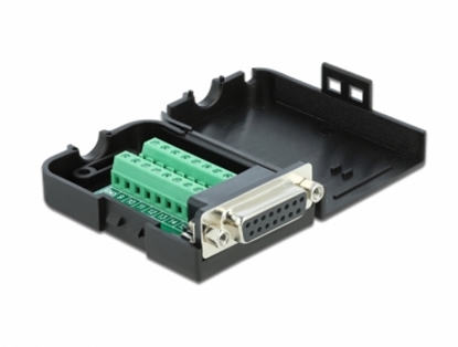 Picture of Delock Sub-D15 female to Terminal Block Adapter with Enclosure