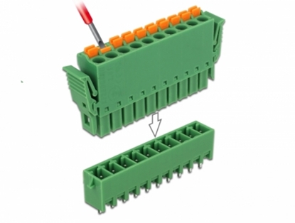Picture of Delock Terminal block set for PCB 10 pin 3.81 mm pitch vertical