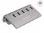 Attēls no Delock USB 10 Gbps Hub with 4 USB Type-A Ports + 1 Fast Charging Port incl. Power Supply