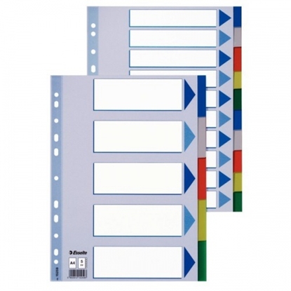Picture of Divider Esselte, A4, 1-5 colors, plastic