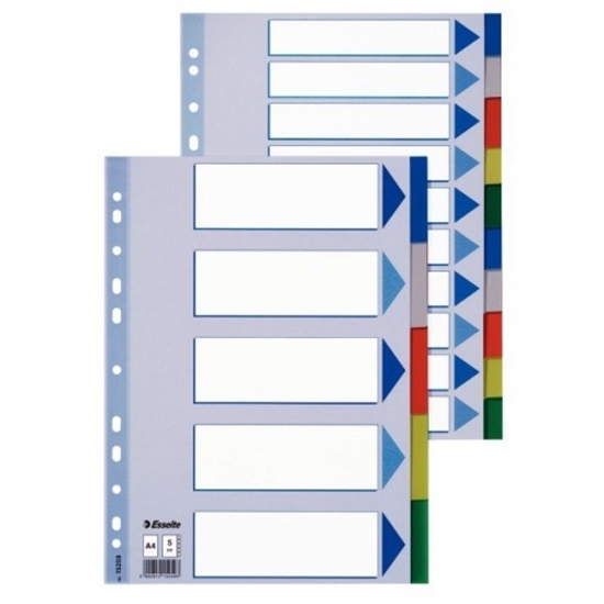 Picture of Divider Esselte, A4, 1-5 colors, plastic