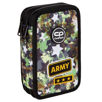 Изображение Double decker school pencil case with equipment Coolpack Jumper 2 Army Stars