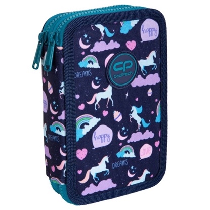 Picture of Double decker school pencil case with equipment Coolpack Jumper 2 Happy Unicorn