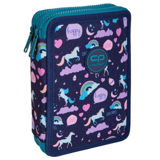 Picture of Double decker school pencil case with equipment Coolpack Jumper XL Happy Unicorn