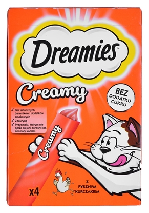 Picture of DREAMIES Creamy Chicken - cat treats - 4x10 g