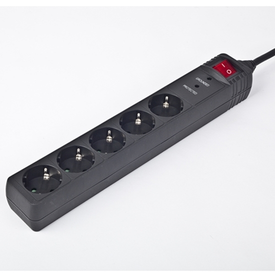Picture of Surge Protector SPG5-C-10/ 3 m/ 5 Sockets/ Black