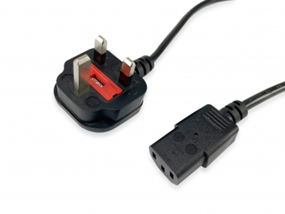 Picture of Equip 112300 power cable Black 2 m BS 1363 C13 coupler