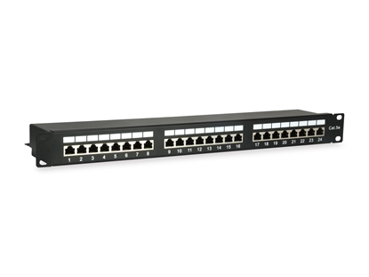 Изображение Equip 24-Port Cat.5e Shielded Patch Panel, Black