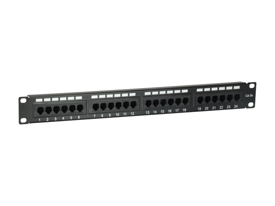 Picture of Equip 24-Port Cat.5e Unshielded Patch Panel, Black