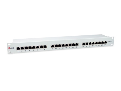 Изображение Equip 24-Port Cat.6 Shielded Patch Panel, Light Grey