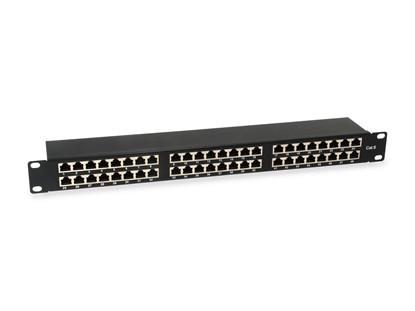 Изображение Equip 48-Port Cat.6 Shielded Patch Panel, Black