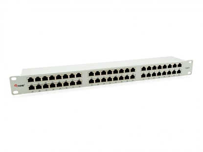 Изображение Equip 48-Port Cat.6 Shielded Patch Panel, Light Grey