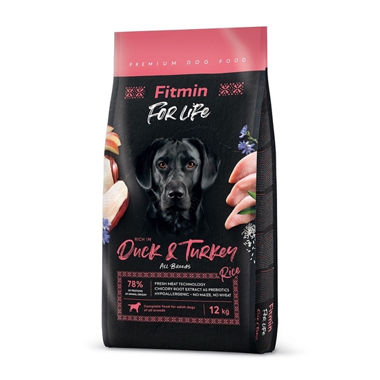 Picture of FITMIN Dog For Life Duck & Turkey - dry dog food - 12 kg