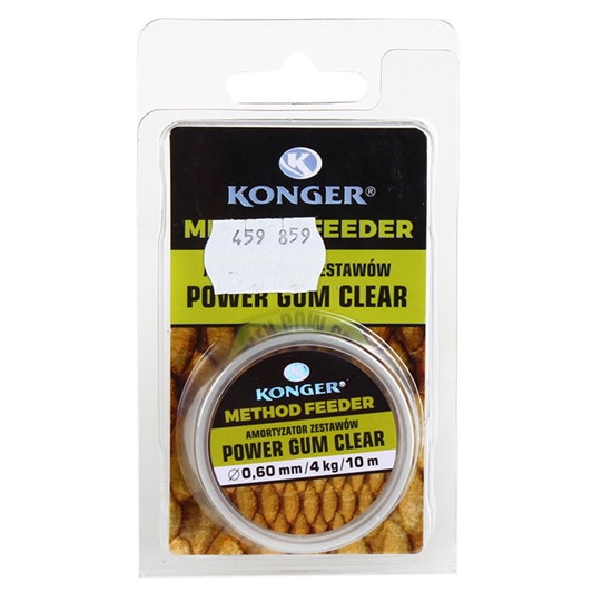 Picture of Fīdera gumija Konger Power Gum Clear 0.6mm/4kg/10m