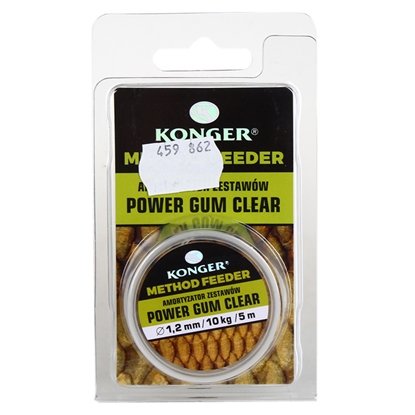Изображение Fīdera gumija Konger Power Gum Clear 1.2mm/4kg/5m