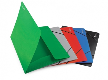 Изображение Folder with rubbers Forpus Premier, A4, plastic, capacity 150 sheets, blue