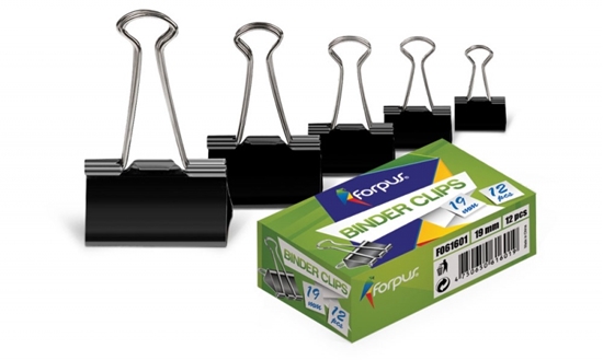 Picture of Forpus clips, 25mm, black 12 pcs